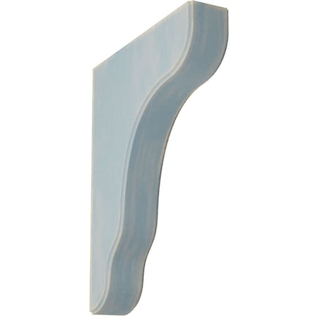 Ekena Millwork 1 3/4"W x 8 1/2"D x 11"H Plymouth Wood Vintage Decor Bracket, Driftwood Blue BKTWD02X09X11PLBU